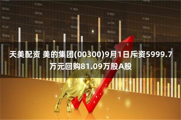 天美配资 美的集团(00300)9月1日斥资5999.7万元回购81.09万股A股